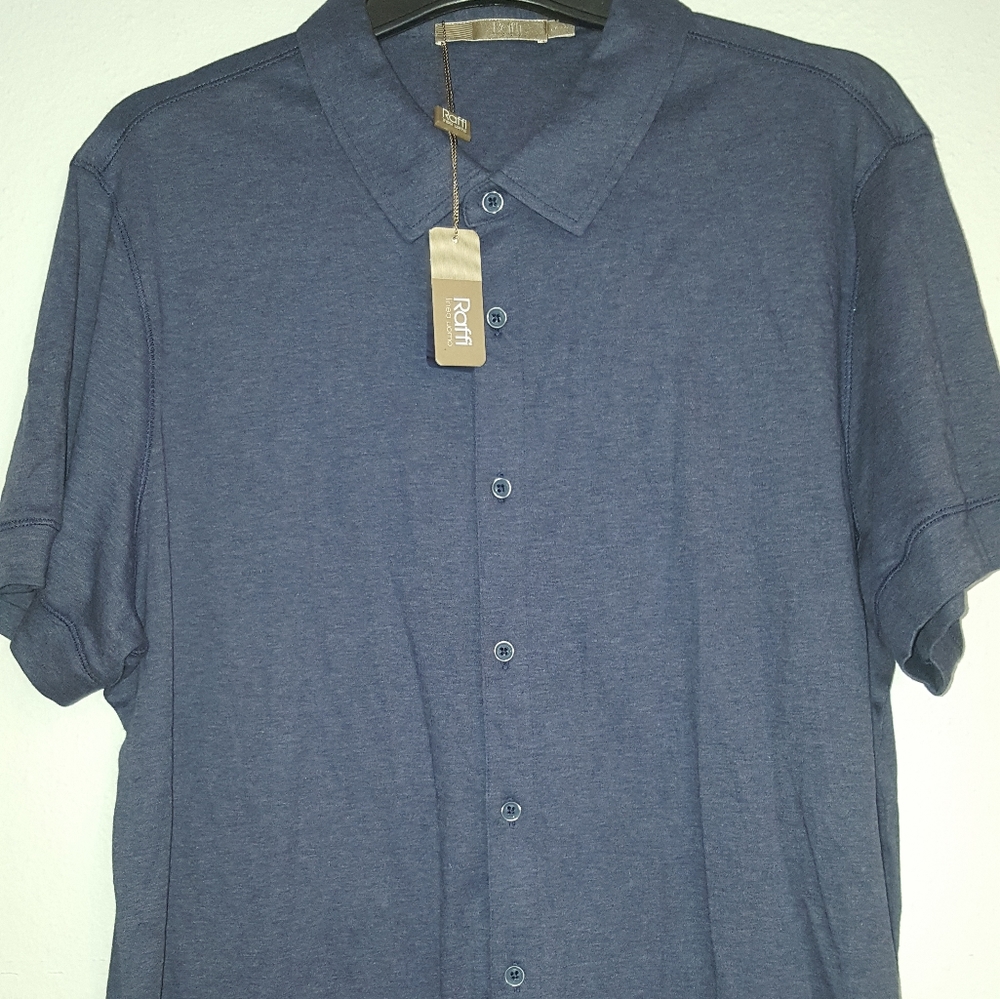 Raffi Linea Uomo XL/54 Men's Cotton Blue Polo